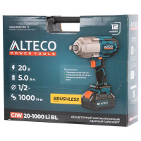 Гайковерт аккумуляторный ударный Alteco CIW 20-1000 LI BL, 20 В Li-Ion 5 Ач, 1000 Нм