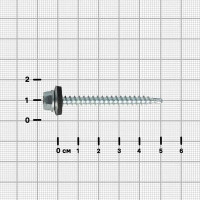 Саморезы кровельные по дереву Dilwis с пресс-шайбой со сверлом 4.8x51 мм 60 шт.