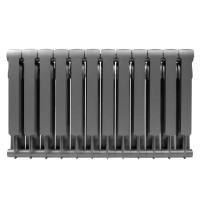 Радиатор секционный Royal Thermo BiLiner B 500/87 12 секций боковое подключение биметалл серый