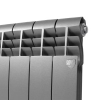 Радиатор секционный Royal Thermo BiLiner B 500/87 12 секций боковое подключение биметалл серый