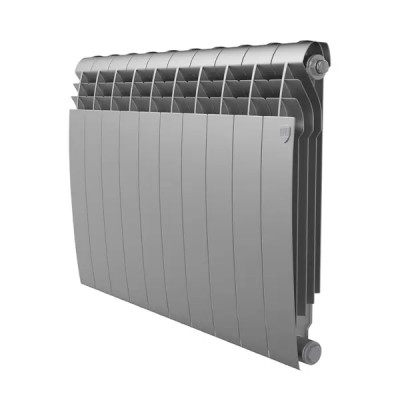 Радиатор секционный Royal Thermo BiLiner B 500/87 10 секций боковое подключение биметалл серый
