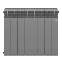 Радиатор секционный Royal Thermo BiLiner B 500/87 8 секций боковое подключение биметалл серый