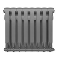 Радиатор секционный Royal Thermo BiLiner B 500/87 8 секций боковое подключение биметалл серый
