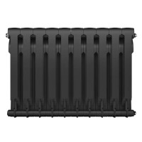 Радиатор секционный Royal Thermo BiLiner B 500/87 10 секций боковое подключение биметалл черный