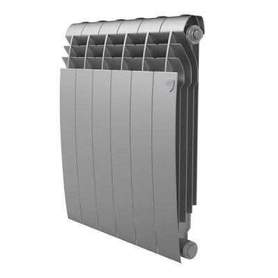 Радиатор секционный Royal Thermo BiLiner B 500/87 6 секций боковое подключение биметалл серый