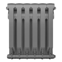 Радиатор секционный Royal Thermo BiLiner B 500/87 6 секций боковое подключение биметалл серый