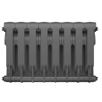 Радиатор секционный Royal Thermo BiLiner B 350/87 8 секций боковое подключение биметалл серый