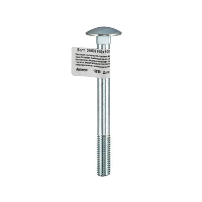 Болт DIN 603 10x100 мм оцинкованный