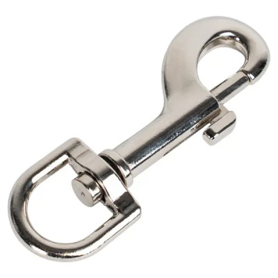 Карабин с фиксатором и вертлюгом 16 мм