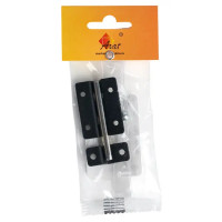 Шпингалетный замок мебельный ЗТ-4 7 см цвет черный