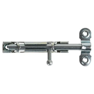 Шпингалетный замок мебельный ЗТ 7 см цвет цинк