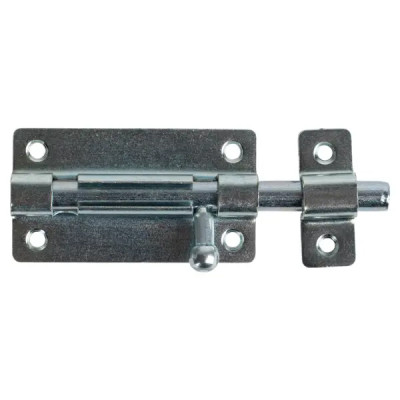 Шпингалетный замок мебельный ЗТ-6 7 см цвет цинк
