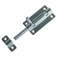 Шпингалетный замок мебельный ЗТ-6 7 см цвет цинк