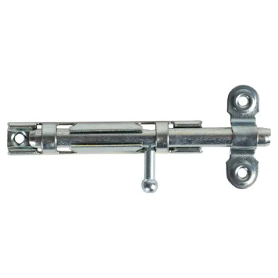 Шпингалетный замок мебельный ЗТ-3 7 см цвет цинк