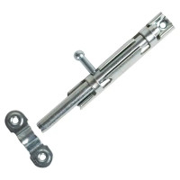 Шпингалетный замок мебельный ЗТ-3 7 см цвет цинк