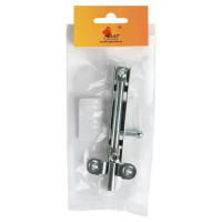 Шпингалетный замок мебельный ЗТ-3 7 см цвет цинк