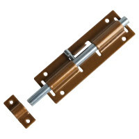 Шпингалетный замок мебельный ЗД-7 7 см цвет золотистый/цинк