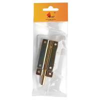 Шпингалетный замок мебельный ЗТ-6 7 см цвет золотистый/цинк