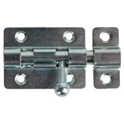 Шпингалетный замок мебельный ЗТ-4 7 см цвет цинк