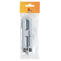 Шпингалетный замок мебельный ЗД-7 7 см цвет белый