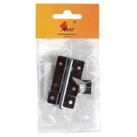 Шпингалетный замок мебельный ЗТ-4 7 см цвет коричневый