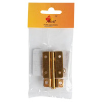 Шпингалетный замок мебельный ЗТ-4 7 см цвет золотистый/цинк