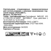Светильник настенно-потолочный Россвет Контур цвет белый
