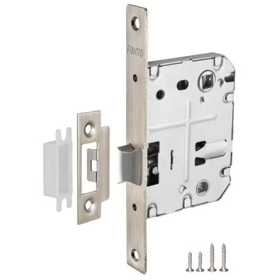Защелка межкомнатная Punto L72-50, 165x74x20 мм, сталь, цвет матовый никель