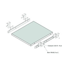 Комплект шариковых направляющих под клавиатуру EDS Chrome DS-138 350 мм сталь, цвет серебро