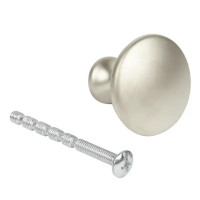 Мебельная ручка-кнопка 161 25x30 мм цвет матовый никель