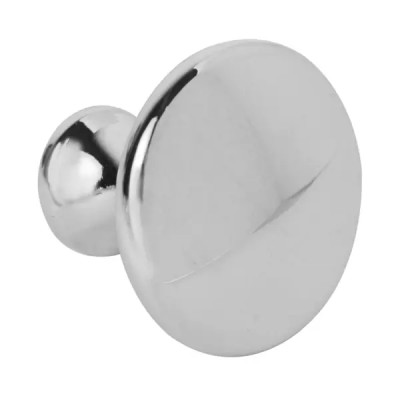 Мебельная ручка-кнопка 161 25x30 мм цвет хром