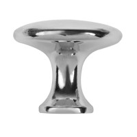 Мебельная ручка-кнопка 161 25x30 мм цвет хром