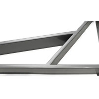 Ножка мебельная прямоугольная Palladium 50x720x50 мм железо цвет серый