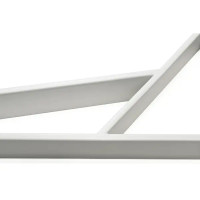 Ножка мебельная прямоугольная Palladium 50x720x50 мм железо цвет белый