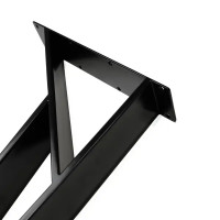 Ножка мебельная прямоугольная Palladium 50x720x50 мм железо цвет черный