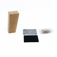 Ножка мебельная квадратная Palladium 40x100x40 мм дерево цвет бежевый