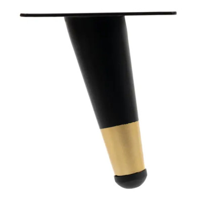 Ножка мебельная прямоугольная Palladium 32x100x32 мм железо цвет черно-золотой