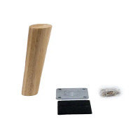 Ножка мебельная круглая Palladium 40x150x40 мм дерево цвет бежевый