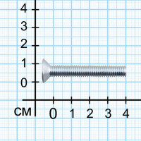Винт DIN 7991 6x40 мм оцинкованный 12 шт.