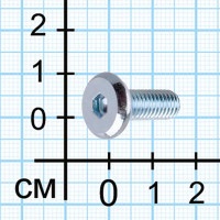 Винт DIN 7420 6x16 мм оцинкованный 16 шт.