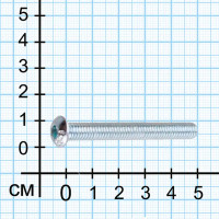 Винт DIN 7380 6x50 мм оцинкованный 8 шт.