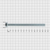 Болт DIN 933 10x140 мм оцинкованный