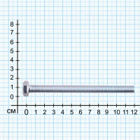 Болт DIN 933 10x120 мм оцинкованный