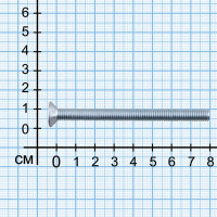 Винт DIN 7991 8x80 мм оцинкованный 6 шт.