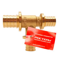 Тройник переходной Ростерм 20x16x16 мм латунь