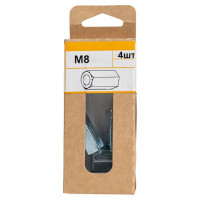 Гайка переходная М8 DIN 6334 сталь оцинкованная 4 шт.