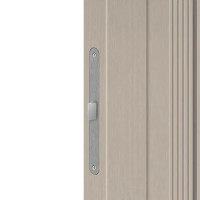 Дверь межкомнатная со стеклом Онда В 70x200 см Hardflex цвет ясень с замком и петлями