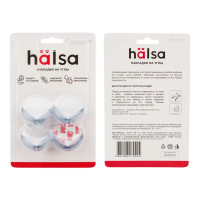 Накладки для мебели Halsa ПВХ круглые цвет прозрачный 4 шт.