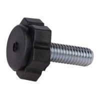 Ножка для мебели круглая ⌀6 мм высота 17 мм черная 4 шт.