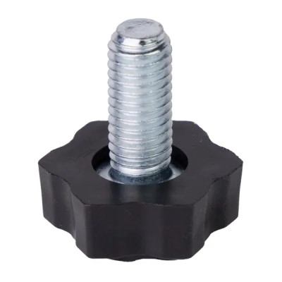 Ножка для мебели круглая ⌀8 мм высота 17 мм черная 6 шт.